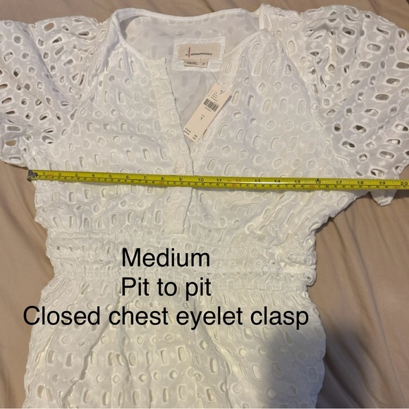 NWT Anthropologie Somerset Maxi Dress Eyelet Edition WHITE - Picture 7 of 11